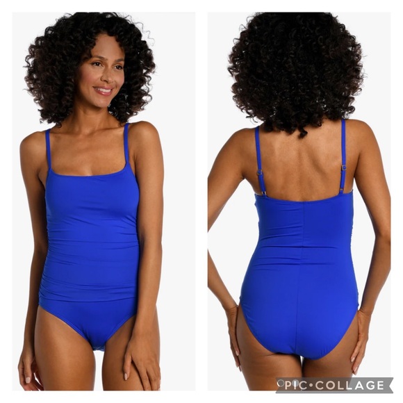 La Blanca Island Goddess Lingerie One Piece Swimsuit Sapphire 10